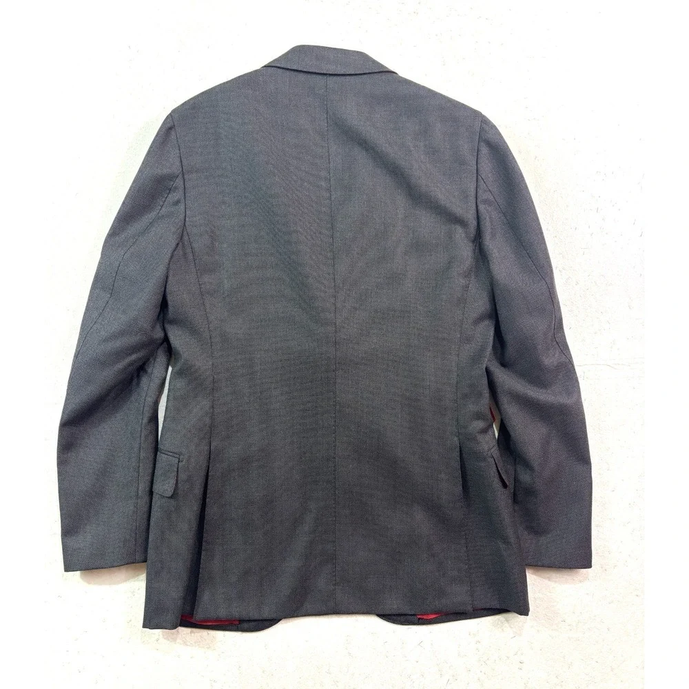 Suitsupply 36R Charcoal Nailhead‎ Sienna Int Blazer Jacket Sport Suit Coat Wool